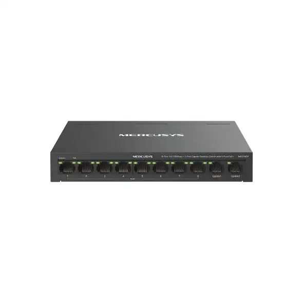 Switch PoE Mercusys MS110CP (8 PoE, 2 Uplink Gigabit, 65W) - Viễn Thông HDG