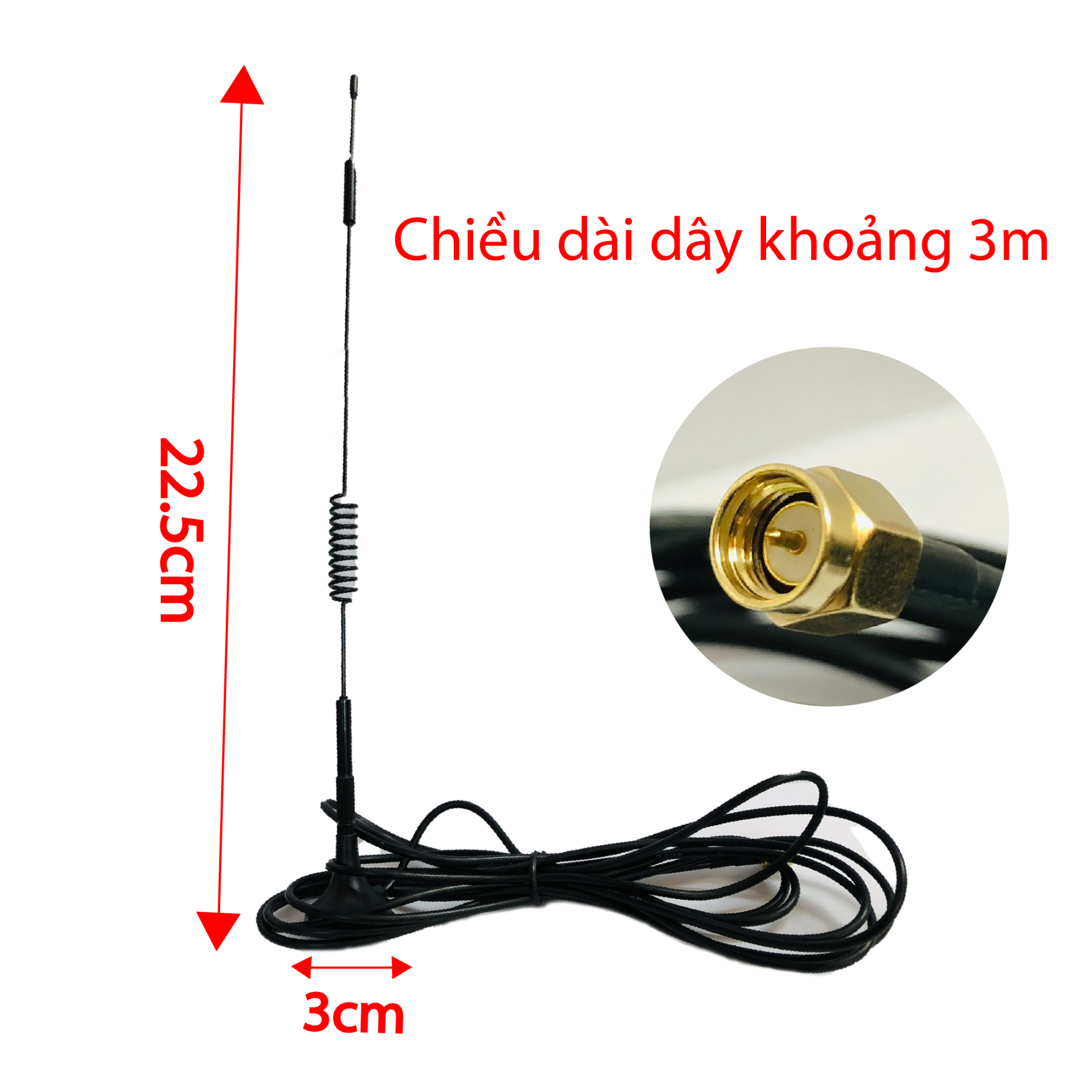 Anten Thu Sóng 3G 4G LTE 15dB Chuẩn TS9/SMA Cho Bộ Phát Wifi Sim 3G 4G - Viễn Thông HDG - Ảnh 3