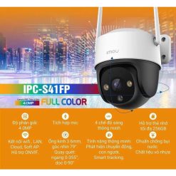 Alternative view of IPC-S41FP-IMOU Camera PTZ Outdoor quay 360 độ, góc nhìn rộng hỗ trợ full màu, đèn chớp báo động, giá tốt, bảo hành chính hãng
