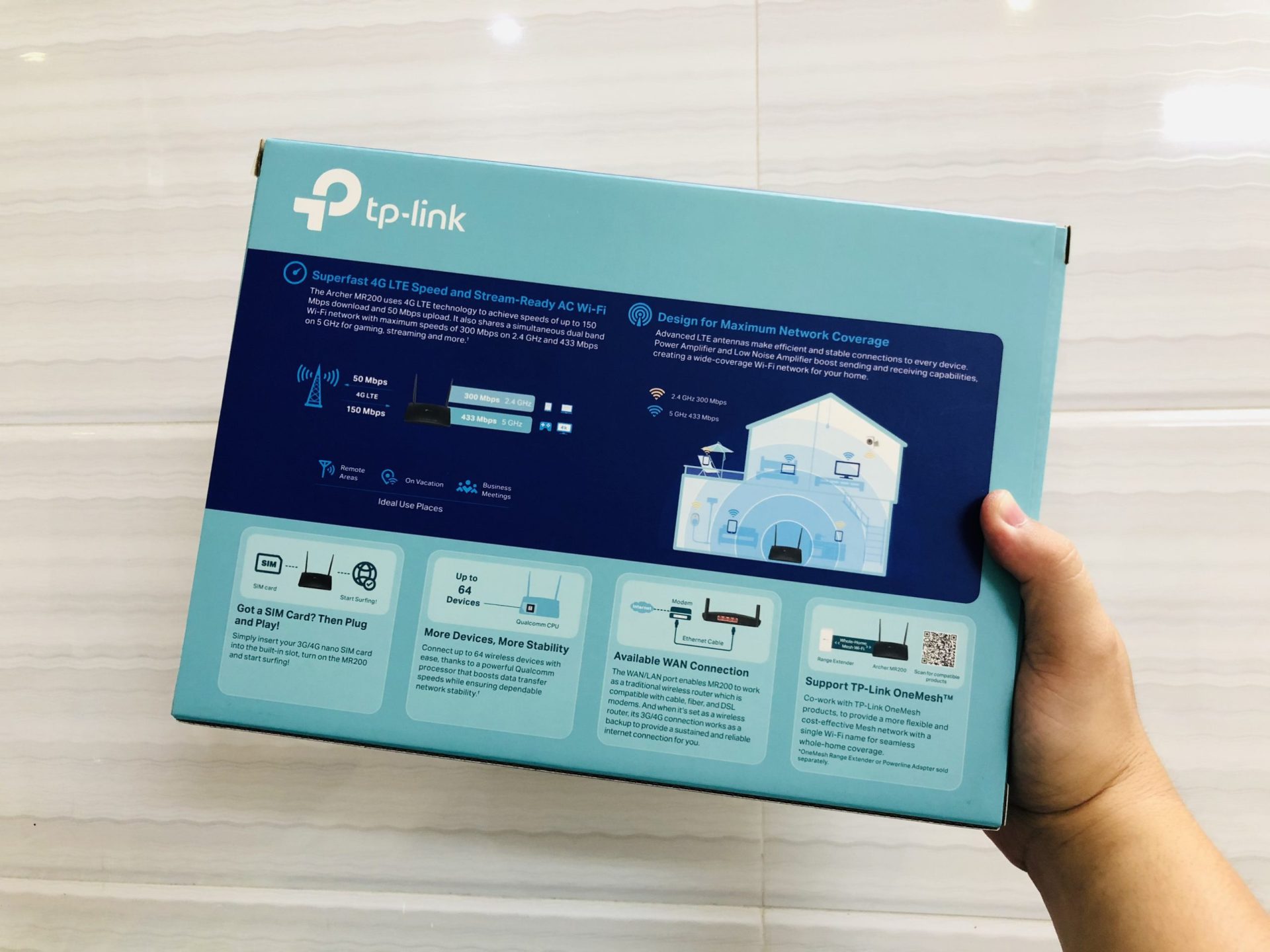 Bộ phát Wifi Tplink Archer MR200 - Băng Tần Kép 4G LTE AC750 - Tốc Độ 4G 150Mbps - Viễn Thông HHD - Ảnh 10