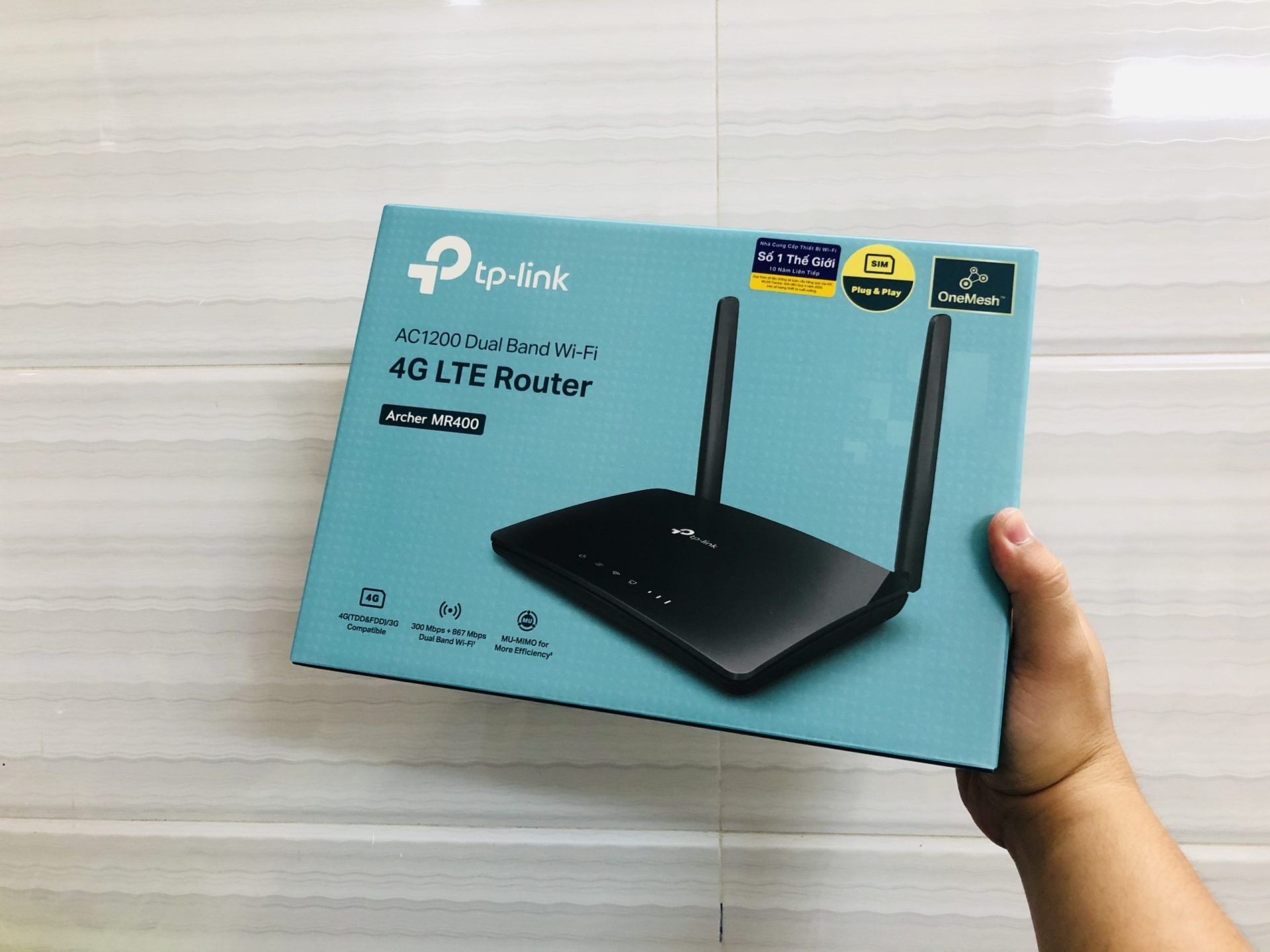 Bộ Phát Wifi Tplink Archer MR400 - Băng Tần Kép 4G - Tốc Độ 4G 150Mbps - Wi-Fi AC1200 - Viễn Thông HHD - Ảnh 2