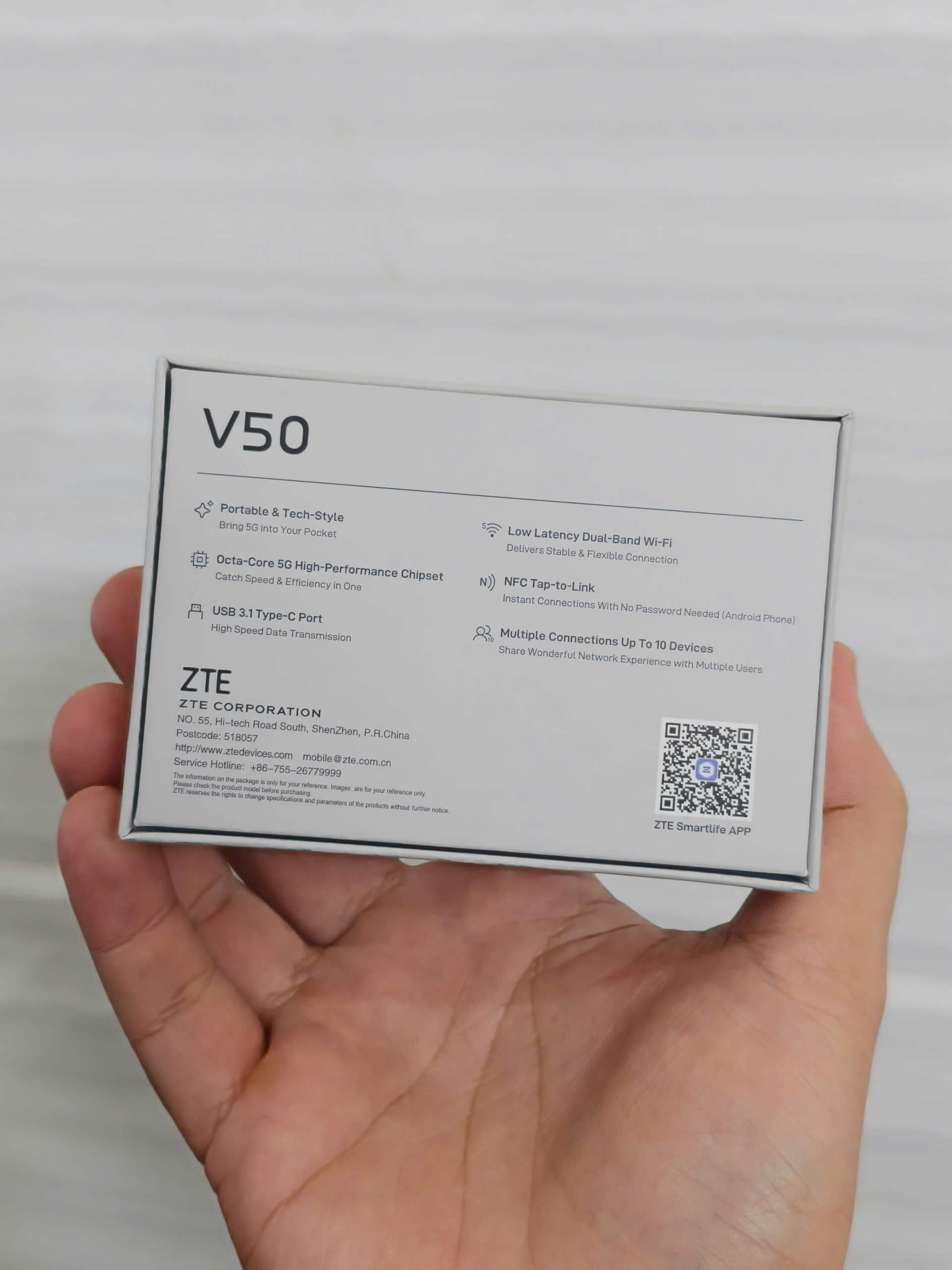 Bộ Phát WiFi 5G ZTE V50 1830Mbps: Không Pin, Siêu Nhỏ Gọn, Cắm Điện Qua Cổng TypeC - Ảnh 10